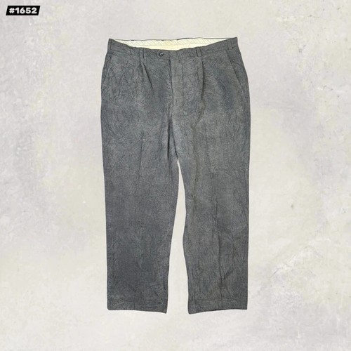 Men corduroy trousers grey - corduroy,