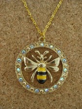 Diamante & Enamel Bee Pendant