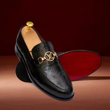 Handmade Men Black Leather