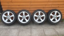 SET OF GENUINE ALLOY WHEELS  17" INCH 205/50/17 BMW E87 E81 E90 E91 PREMIUM TYRE