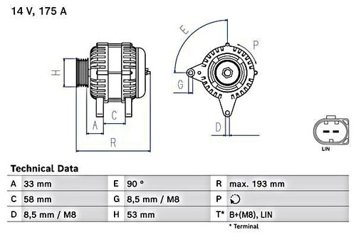 Bosch generator for mercedes - generator,
