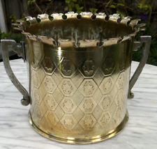 Large 1917 WW1 Trench Art~Arts & Crafts~Wine Cooler~Cache Pot 9.25"dia 5.8 kilos