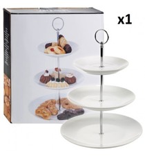 3 Tier Ceramic Round Display Cake Cupcake Stand Tea Wedding Food Platter Rack
