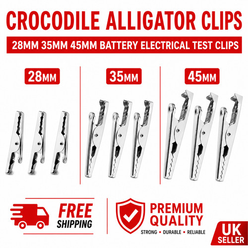 Crocodile alligator clips 28mm - alligator,