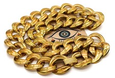 Chunky Vintage Gold Tone Curb