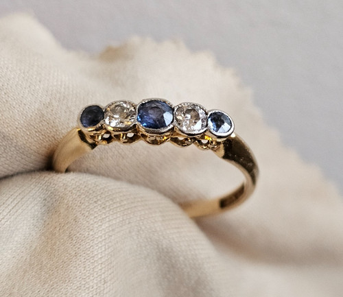 Vintage 18ct gold - &, platinum