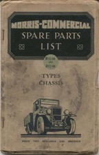 Morris Commercial R Type 1932 Original Parts List