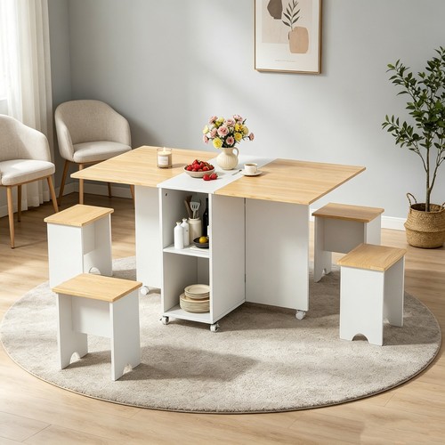 Folding dining table set - dining,