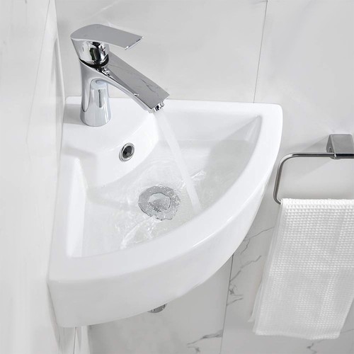 Small quarter corner basin - small,
