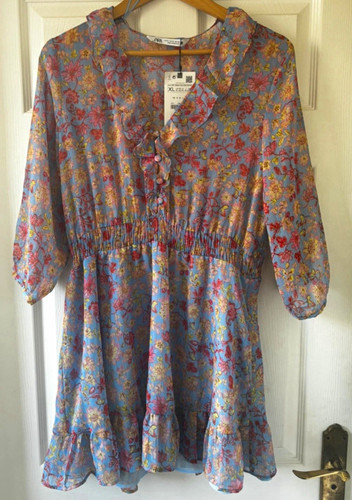 Zara blue floral line - blue,