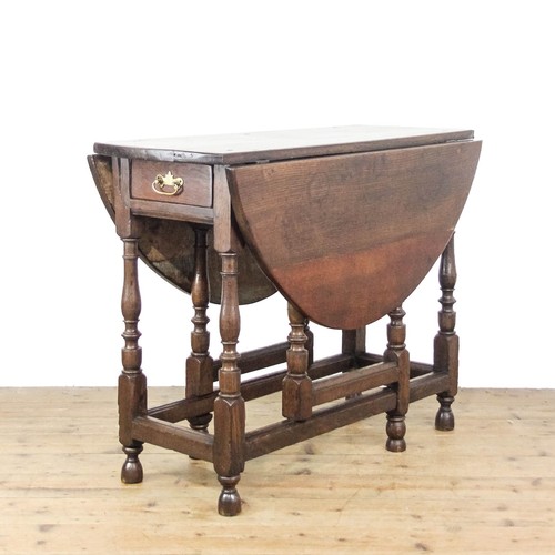 Antique oak drop leaf - leaf, leg