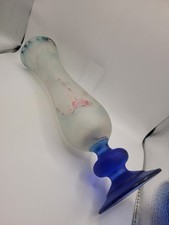 Vintage Frosted Glass Bud Vase