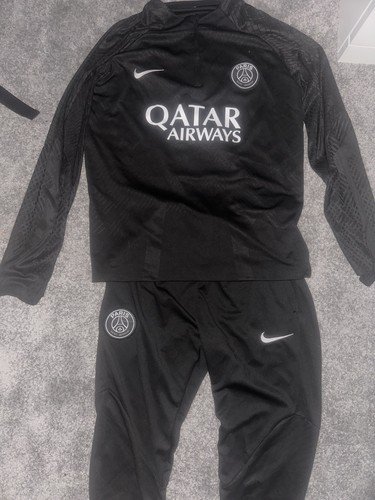 Psg black nike tracksuit adult - black,