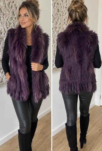 Real rabbit fur - fur, gilet