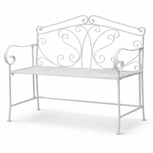 Metal garden bench - garden,