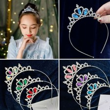 Rhinestone Tiara Birthday Accessories Crystal Crown Princess Headband Alloy
