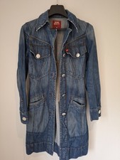 Vintage /y2k Miss Sixty Denim Trench Coat Size Medium Mint Condition 