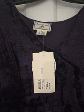 Vintage NWT April Cornell Royal Purpke Maxi Dress Size XL