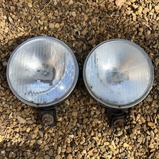 2 X Vintage 6" FEK DDR Halogen Spot / Fog Lights, Spare or Repair, Need Bulbs +