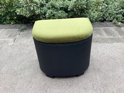 Vintage lloyd loom ottoman - loom,