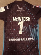 MENS HUDDERSFIELD GIANTS MATCHWORN GAME SHIRT SUPER LEAGUE RUGBY JERSEY McINTOSH