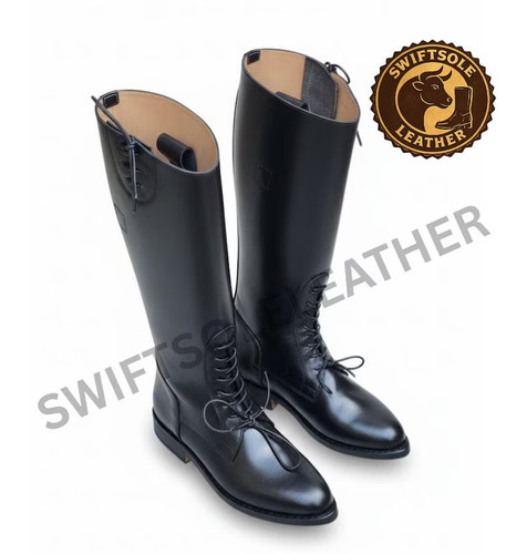 Men black genuine - black, leather