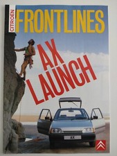 CITROEN FRONTLINES AX Launch- BX GTi 16V CX 25 DTR Turbo 2CV Magazine mid-1980s