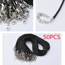 50PCS 18 inch Suede Leather String Necklace Charms Cord Rope Bulk Lot Wholesale