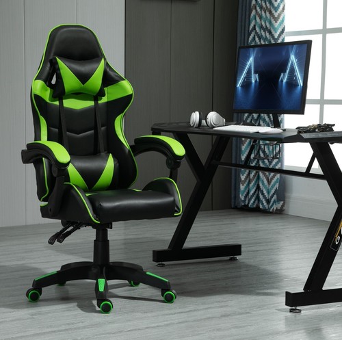 Swivel gaming chair faux - chair,