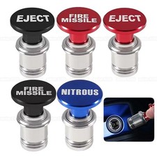 Universal Fire Missile Eject Button Car Cigarette Lighter Cover Car Accessories