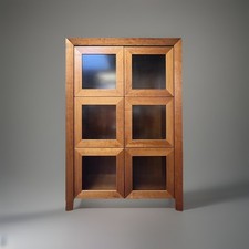 Skovby SM80 Display Cabinet In Cherry Wood 6 Door Internal Lights Rare