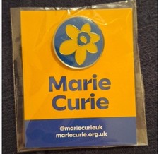 Charity pin badge Marie Curie