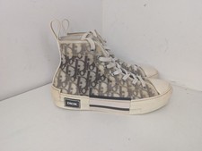 DIOR Oblique High Top Canvas Trainers Sneakers Size UK 5 VGC Made In Italy