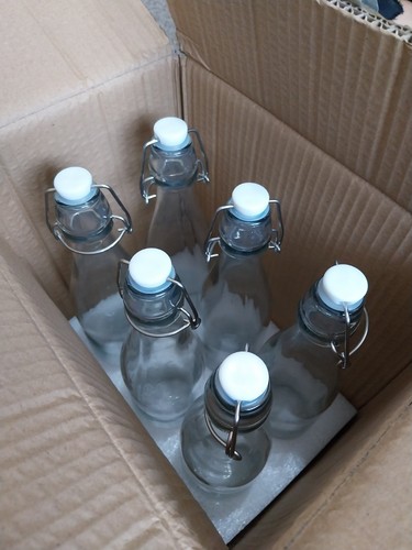 Glass bottles with - 6,