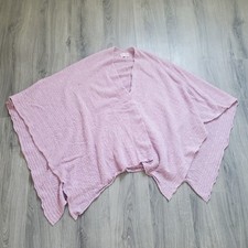 Zadig & Voltaire Cashmere Wrap Scarf Shawl Purple Pointelle Knit 