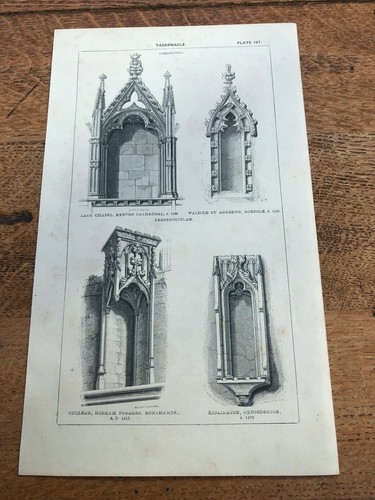 1850 gothic architecture print