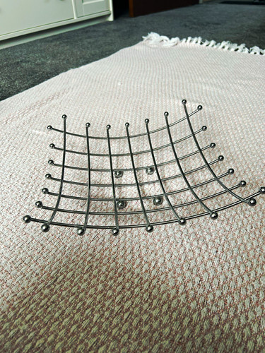Silver metal square - silver, wire