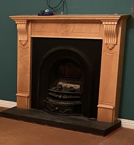Gas fire with - fire,