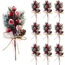 10x Artificial Christmas Picks