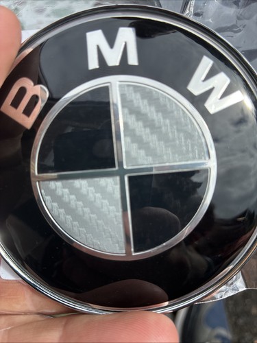 Bmw carbon 82mm bonnet badge - bmw,
