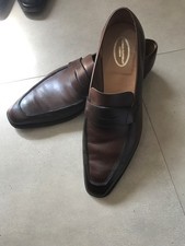 George Cleverley RTW Brown Leather Unlined George Loafers Shoes 8.5 / 42.5 E