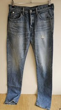 Mens EDWIN Jeans ESC33L Made In Japan Salvage Denim W29 L34 Distressed