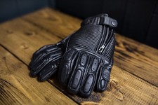 Motorcycle black gloves retro