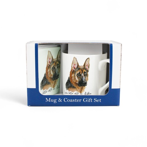 Alsatian bone china mug - china, &