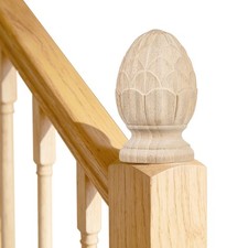 Wooden Stair Finial Pineapple