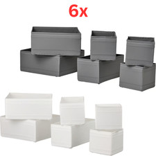 6x IKEA SKUBB Storage Box Drawer Organiser Wardrobe Divider White or Dark Grey