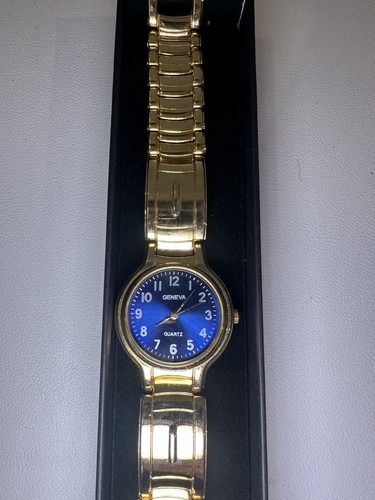 Geneva quartz watch - watch, gold