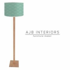 solid oak standard lamp hand