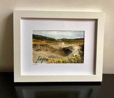 original Scottish highlands painting. Bothy cairngorms mountain range. Hiking