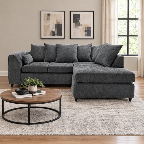 Dark grey corner seater - 4,